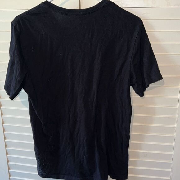 True Religion Unisex Adult Basic T-Shirt Black V-Neck Logo XS - Picture 3 of 3